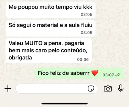 Avaliação de aluna 3